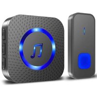 Ulisem Funk-Türklingel, 400 m Türklingel IP55 wasserdicht, elektronisches Gong, Gong-Set mit Plug-in-Empfängern für Zuhause, 55 Melodien in 5 von ULISEM