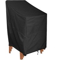 Ulisem Gartenstuhl-Abdeckung, wasserdicht, winddicht, UV-Schutz, Sonnenliegen-Abdeckung für Stapelstühle, Gartenmöbel-Schutz – 114 x 85 x 65 cm von ULISEM