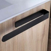 Ulisem Handtuchhalter fürs Badezimmer, schwarzer Handtuchhalter aus Edelstahl, selbstklebender Handtuchhalter (größe : 37cm) von ULISEM