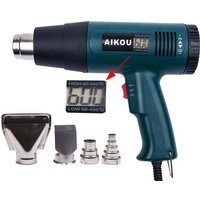 Ulisem Heißluftpistole, 1800 W Heißluftpistole, LCD-Digitalanzeige, 60–600 Grad Celsius Temperatur, schnelles Aufheizen, 300–550 l/min Luftstrom + 4 von ULISEM