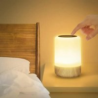 Ulisem Kabellose, dimmbare Nachttischlampe mit Touch-Funktion, batteriebetriebene LED, 4 Farbwechsel, 3 Helligkeiten, wiederaufladbare LED für von ULISEM