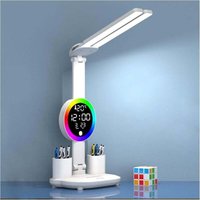 Ulisem Kinder-Schreibtischlampe mit Uhr – kabellos dimmbare LED-Schreibtischlampe – 3200-mAh-Akku – Stifthalter – LCD-Display – Kalender – Temperatur Ulisem Kinder-Schreibtischlampe mit Uhr – kabellos dimmbare LED-Schreibtischlampe – 3200-mAh-Akku – Stifthalter – LCD-Display – Kalender – Temperatur von ULISEM