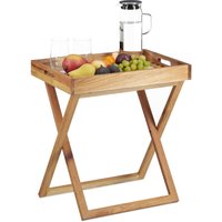 Ulisem Klapptisch mit Tablett, Serviertisch aus Walnussholz, kleiner Klapptisch, Serviertablett, HxBxT: ca. 54 x 52 x 36 cm Ulisem Klapptisch mit Tablett, Serviertisch aus Walnussholz, kleiner Klapptisch, Serviertablett, HxBxT: ca. 54 x 52 x 36 cm von ULISEM