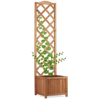 Ulisem Klettergerüst aus Holz, Pflanzgefäß mit Spalier, 25 l Pflanzgefäß, 150 cm wetterfestes Klettergerüst, Natur von ULISEM