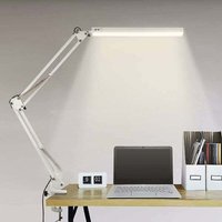 Ulisem LED-Schreibtischlampe, faltbare Architekten-Tischlampe mit Klemme, 10 Helligkeitsstufen x 3 Farbmodi, verstellbare Tischlampe, Augenschutz, 5 von ULISEM