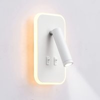 Ulisem LED-Wandleuchte, Nachttisch-Leselampe, LED-Wandleuchte, verstellbarer Strahler, 3000 K warmes Licht Ulisem LED-Wandleuchte, Nachttisch-Leselampe, LED-Wandleuchte, verstellbarer Strahler, 3000 K warmes Licht von ULISEM