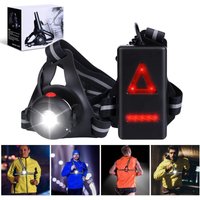 Lauflicht - Wiederaufladbares USB-Lauflicht 500 Lumen IPX6 wasserdichtes Lauf-Brustlicht 3 Modi und um 90° verstellbarer Winkel LED-Lauf-Brustlicht von ULISEM