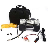 Ulisem Luftkompressor, 12 V Mini-Luftkompressor, tragbares Autoreifen-Inflator-Kit, Hochdruckpumpe mit Batterieklemme und Spiralschlauch für Autos von ULISEM