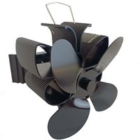 Ulisem Magnetischer Kaminventilator, 4 Flügel Kaminventilator, Leiser Holzofenventilator für Holz-/Kamin-/Gas-/Holzscheit-/Pelletofen von ULISEM