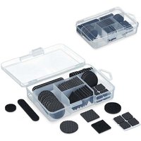 Ulisem Möbelgleiter, 136er Pack, Filz, EVA, selbstklebende Möbelgleiter, Filzgleiter und rutschfeste Möbelgleiter mit Box, Schwarz von ULISEM