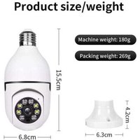 Ulisem Nachtsicht-Überwachungskamera mit WLAN-Glühbirne, automatische Farbüberwachung von Personen, Sicherheitsvideoüberwachung von ULISEM