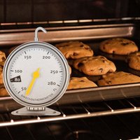 Ulisem Ofenthermometer aus Edelstahl mit großem Zifferblatt und Haken, Küchenmesswerkzeug, 50–280 °C von ULISEM