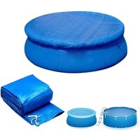 Ulisem - Poolabdeckung, runde Pool-Schutzabdeckung, runde Poolabdeckung, einfacher staubdichter Poolschutz für oberirdische Pools (244 cm/8 Fuß) von ULISEM