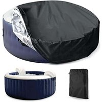 Ulisem Runde Poolabdeckung, Poolabdeckung, runde Poolabdeckung mit Kordelzug, wasserdicht und staubdicht (210 30 cm) von ULISEM