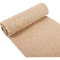 Ulisem Rustikaler Tischläufer aus Sackleinen mit Band, Heimdekoration, Stuhl, Hochzeit, Party, 30 x 200 cm Ulisem Rustikaler Tischläufer aus Sackleinen mit Band, Heimdekoration, Stuhl, Hochzeit, Party, 30 x 200 cm von ULISEM