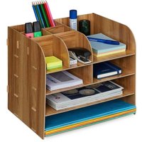 Ulisem Schreibtisch-Organizer mit Dokumentenablage, 10 Fächer, HBT: 27,5 x 32,5 x 25 cm, Schreibtisch-Organizer, Dunkelbraun Ulisem Schreibtisch-Organizer mit Dokumentenablage, 10 Fächer, HBT: 27,5 x 32,5 x 25 cm, Schreibtisch-Organizer, Dunkelbraun von ULISEM