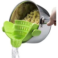 Ulisem Silikon-Küchensieb, zusammenklappbares Küchensieb, passt in alle Töpfe und Pfannen, perfekt zum Abtropfen von Nudeln, Gemüse und Obst von ULISEM