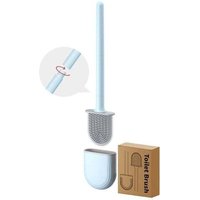 Ulisem Silikon-Toilettenbürste 2er-Set, Toilettenbürste und Halter, Toilettenbürste zur Wandmontage, Blau + Weiß Silikon-Toilettenbürste von ULISEM