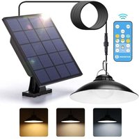 Ulisem Solarleuchte für den Außenbereich mit Fernbedienung, dimmbar. Solarleuchte mit Timer, Akku mit großer Kapazität, IP65 wasserdicht, von ULISEM