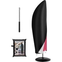 Sonnenschirmhülle für den Außenbereich mit Teleskopstange, 210D Oxford-Gewebe, Sonnenschirm-Schutzhülle, wasserdicht, winddicht, UV-beständig, für von ULISEM