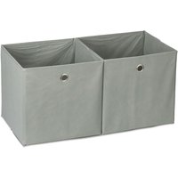 Ulisem Stoff-Aufbewahrungsbox, 2er-Set, quadratisch, Regal-Organizer, Würfel-Stoffbox 30x30x30 cm, grau Ulisem Stoff-Aufbewahrungsbox, 2er-Set, quadratisch, Regal-Organizer, Würfel-Stoffbox 30x30x30 cm, grau von ULISEM