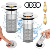 Ulisem - Stück Küchenspülenstopfen, 34–40 mm Spülbeckenstopfen, Küchenspülen-Filter-Abflussstopfen mit Filterkorb für Küchenspüle von ULISEM