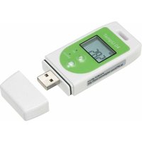 Ulisem Thermometer-Datenlogger, Mehrzweck-USB-Temperaturrekorder, wiederverwendbarer Temperaturlogger mit 32.000 Aufzeichnungskapazität, Grün Ulisem Thermometer-Datenlogger, Mehrzweck-USB-Temperaturrekorder, wiederverwendbarer Temperaturlogger mit 32.000 Aufzeichnungskapazität, Grün von ULISEM