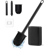 Ulisem Toilettenbürste, Silikon-Toilettenbürste für die gründliche Reinigung mit rutschfestem Kunststoffgriff, Wandmontierte Toilettenbürste mit Ulisem Toilettenbürste, Silikon-Toilettenbürste für die gründliche Reinigung mit rutschfestem Kunststoffgriff, Wandmontierte Toilettenbürste mit von ULISEM