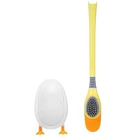 Ulisem Toilettenbürste und Halter-Set, Wandmontage, Silikon-Toilettenbürste in Entenform, ohne Bohren, Gelb von ULISEM