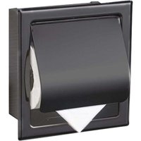 Ulisem Toilettenpapierhalter aus Edelstahl, versenkbar, Mattschwarz Ulisem Toilettenpapierhalter aus Edelstahl, versenkbar, Mattschwarz von ULISEM