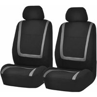 Universeller Autositzbezug, universelles Autositzbezug-Set, universeller Autositzbezug für Fahrer und Beifahrer, Innenraum-Tuning-Zubehör (grau) von ULISEM
