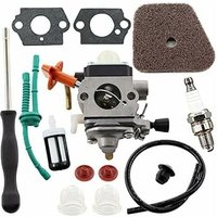Ulisem - Vergaser-Kit für Stihl FS87 FS90 FS100 FS110 FS130 HL95 HL100 HT100 HT101 KM90 KM100 KM110 SP90 Kettensägen, inkl. Luftfilter und Ulisem - Vergaser-Kit für Stihl FS87 FS90 FS100 FS110 FS130 HL95 HL100 HT100 HT101 KM90 KM100 KM110 SP90 Kettensägen, inkl. Luftfilter und von ULISEM
