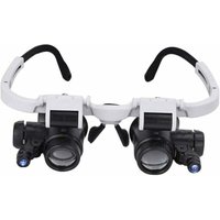 Ulisem Verstellbare Kopfbandlupe mit LED-Licht 8X 15X 23X Lupen Fernglasbrille Freisprechlupe von ULISEM