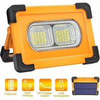 Wiederaufladbares LED-Flutlicht 100 w Arbeitslicht Tragbares LED-Flutlicht mit Solarpanel 4 Modi Super helles Arbeitslicht mit 10000-mAh-Akku für von ULISEM