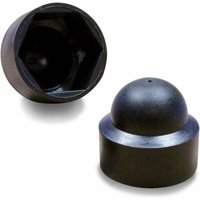 Ulisem100 Stück - M8 Schutzschraube Mutter Abdeckung 13 mm Schlüssel - SCHWARZ Kunststoff - FAH113-L von ULISEM