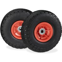Ulisem2 Sackkarrenräder, pannensichere Vollreifen, 4.1/3.5-4", 16 mm Achse, bis 150 kg, 260x85 mm, schwarz-rot Ulisem2 Sackkarrenräder, pannensichere Vollreifen, 4.1/3.5-4", 16 mm Achse, bis 150 kg, 260x85 mm, schwarz-rot von ULISEM