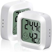 Ulisem2 Stück Digital Hygrometer, Digitales Thermometer und Hygrometer, Elektrisches Hygrometer mit Komfortanzeige und Montagemodus für Zuhause, Büro Ulisem2 Stück Digital Hygrometer, Digitales Thermometer und Hygrometer, Elektrisches Hygrometer mit Komfortanzeige und Montagemodus für Zuhause, Büro von ULISEM