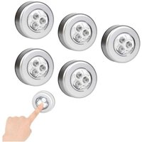 Ulisem5pcs Selbstklebende Spotleuchte, LED Selbstklebende Spotleuchte, LED Klebeleuchte, Kabellose LED Strahler, LED Nachtlichter, Batteriebetriebene Ulisem5pcs Selbstklebende Spotleuchte, LED Selbstklebende Spotleuchte, LED Klebeleuchte, Kabellose LED Strahler, LED Nachtlichter, Batteriebetriebene von ULISEM