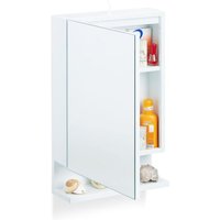 UlisemBadezimmerschrank mit Spiegel, 1 Tür, mit Steckdose, Badezimmerschrank, Hängeschrank, H x B x T: 55 x 35 x 12 cm, weiß von ULISEM