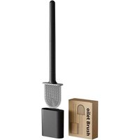 UlisemBlack Toilettenbürste, flache Silikon-Toilettenbürste, Wand- oder Bodenmontage UlisemBlack Toilettenbürste, flache Silikon-Toilettenbürste, Wand- oder Bodenmontage von ULISEM