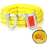 UlisemCar Abschleppgurt, 5 Meter, 5 Tonnen (11.000 LB), Abschleppseil, hochfester Abschleppgurt, Abschleppgurt mit Tasche und 2 U-förmigen Haken zum von ULISEM