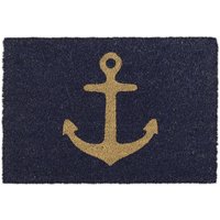 UlisemCoir Fußmatte, 40x60 cm, Kokosteppich mit Ankermuster, rutschfeste Schuhmatte, Maritim, Indoor und Outdoor, Blau UlisemCoir Fußmatte, 40x60 cm, Kokosteppich mit Ankermuster, rutschfeste Schuhmatte, Maritim, Indoor und Outdoor, Blau von ULISEM