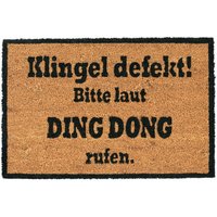 UlisemDING DONG Kokosfaser-Fußmatte, rutschfeste Fußmatte, schmutzabweisende Matte, 40 x 60 cm, Natur/Schwarz UlisemDING DONG Kokosfaser-Fußmatte, rutschfeste Fußmatte, schmutzabweisende Matte, 40 x 60 cm, Natur/Schwarz von ULISEM