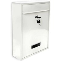 UlisemDesigner Briefkasten aus weißem Metall 26,5 x 35 x 8,5 cm von ULISEM