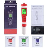 UlisemDigital PH/TDS/EC/Temperatur-Qualitätstester, Analysator für Wasser, Pools, Aquarien von ULISEM