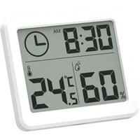 UlisemDigitales Hygrometer-Thermometer, Temperatur- und Feuchtigkeitsmessgerät mit Uhr UlisemDigitales Hygrometer-Thermometer, Temperatur- und Feuchtigkeitsmessgerät mit Uhr von ULISEM