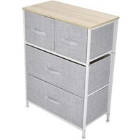 UlisemEjoyous Hohe Kommode für Schlafzimmer mit 4 Schubladen, 3 Ebenen mit herausnehmbaren Stoffkörben für Kleiderschrank, Nachttisch, Kinderzimmer, UlisemEjoyous Hohe Kommode für Schlafzimmer mit 4 Schubladen, 3 Ebenen mit herausnehmbaren Stoffkörben für Kleiderschrank, Nachttisch, Kinderzimmer, von ULISEM