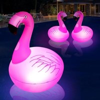 UlisemFlaming Pool Light, Aufblasbares Flamingo Solar Pool Light, Flamingo Pool Floating Light, Wasserdichtes Flamingo Solar Floating Light für von ULISEM