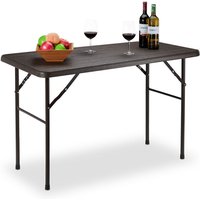 UlisemGartentisch Holzoptik, Klapptisch quadratisch, Kunststoff, Metall, Balkontisch, HxBxT: 74 x 120 x 60 cm, braun UlisemGartentisch Holzoptik, Klapptisch quadratisch, Kunststoff, Metall, Balkontisch, HxBxT: 74 x 120 x 60 cm, braun von ULISEM