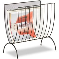 UlisemMetall Zeitungsständer, Zeitungsständer auf Ständer, Zeitschriftenständer, Schwarz, HxBxT: 35 x 34 x 18 cm, Schwarz von ULISEM